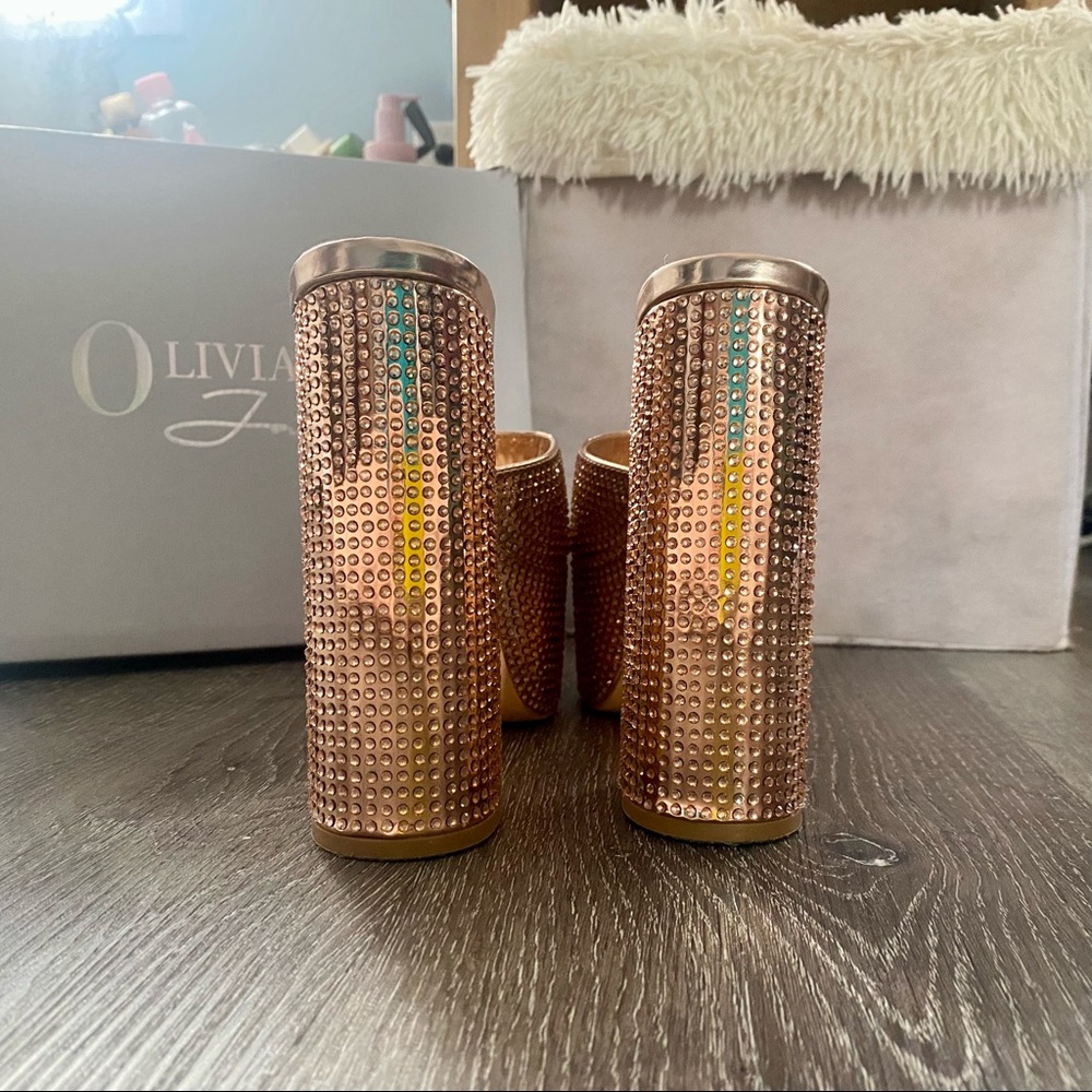 Elegant Rose Gold Platform Heels - Picture 4 of 10